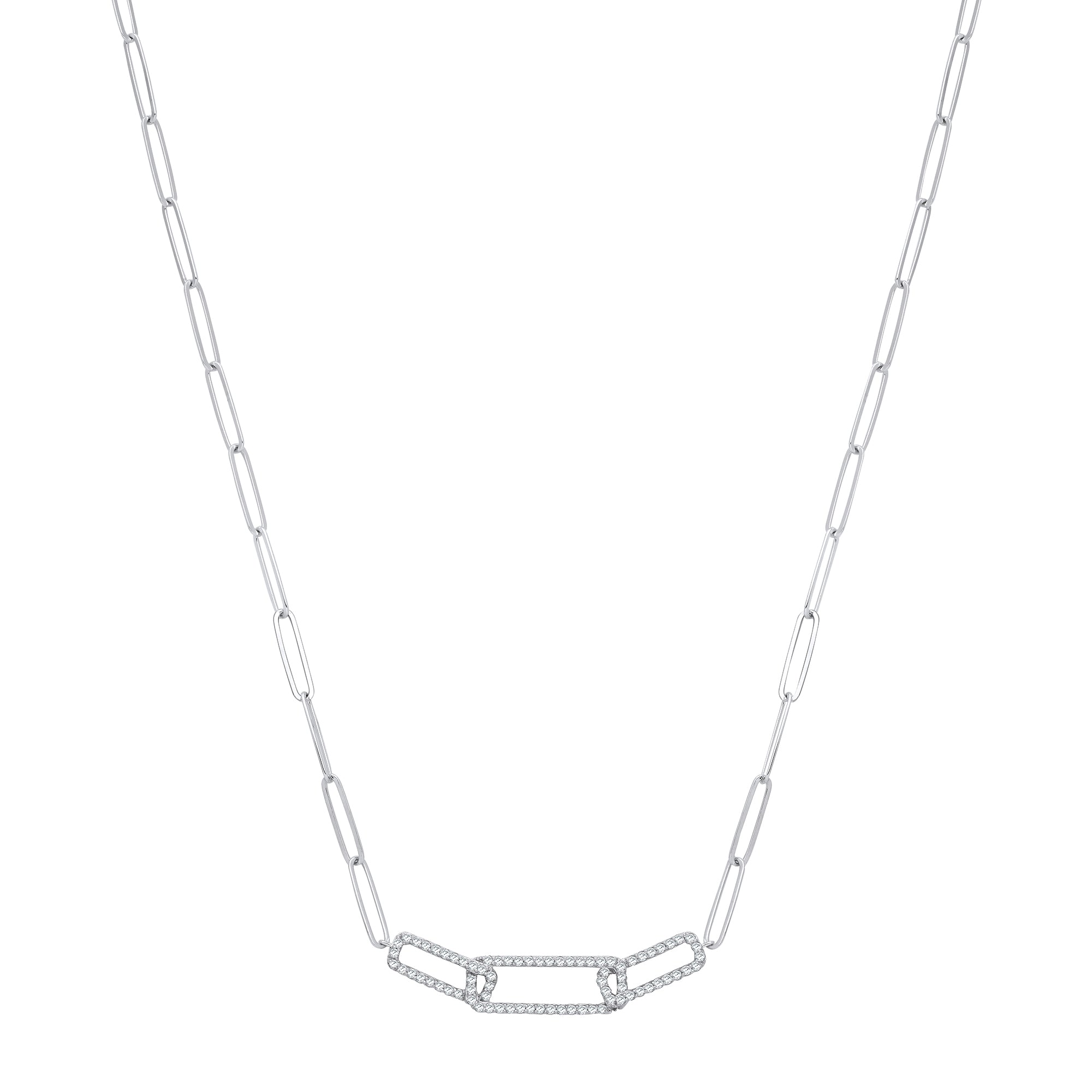 9ct White Gold 0.35ct Diamond Necklace