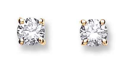 18ct Yellow Gold 0.60ct Claw Set Diamond Stud Earrings