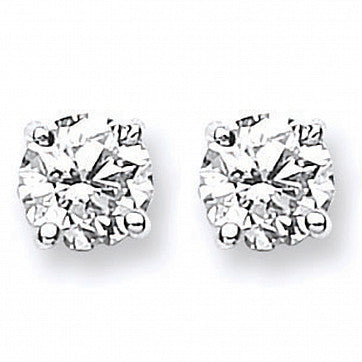 18ct White Gold 1.40 - 1.50ct Claw Set Diamond Stud Earrings