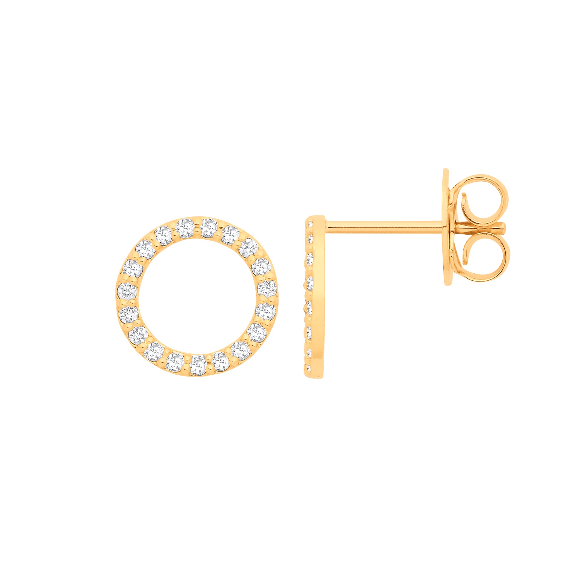 9ct Yellow Gold 0.24ct Diamond Stud Earrings
