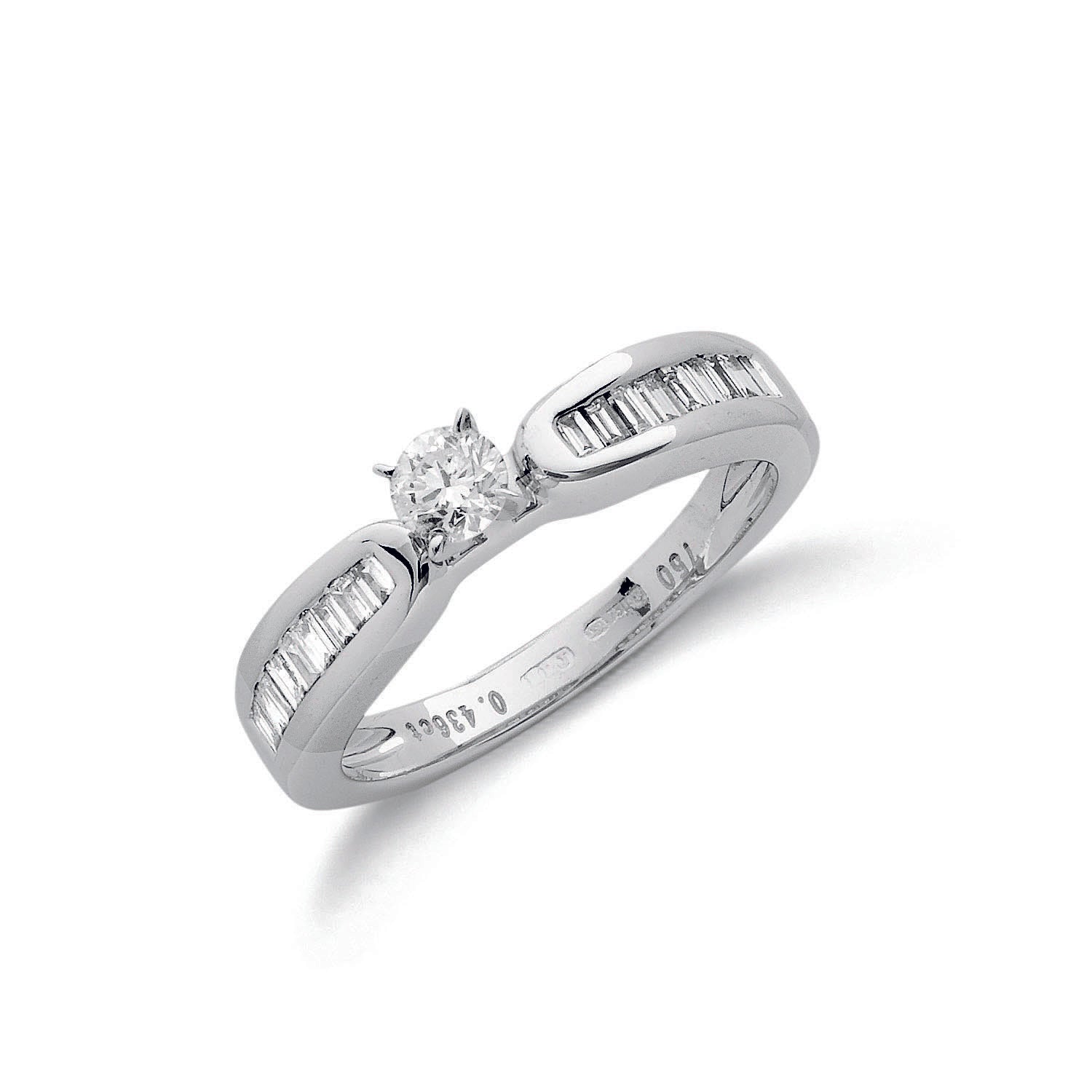 18ct White Gold 0.43ct Diamond Engagement Ring