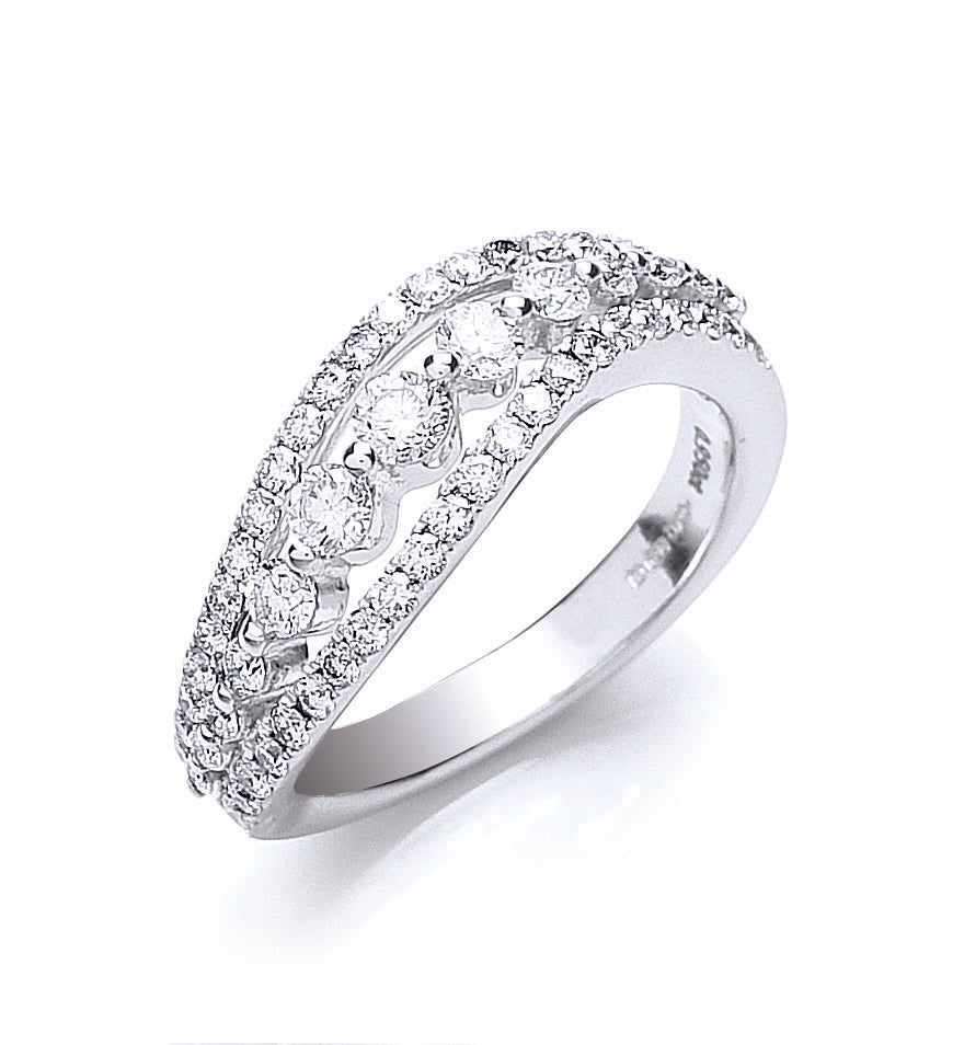 18ct White Gold 1.00ct Fancy Diamond Ring