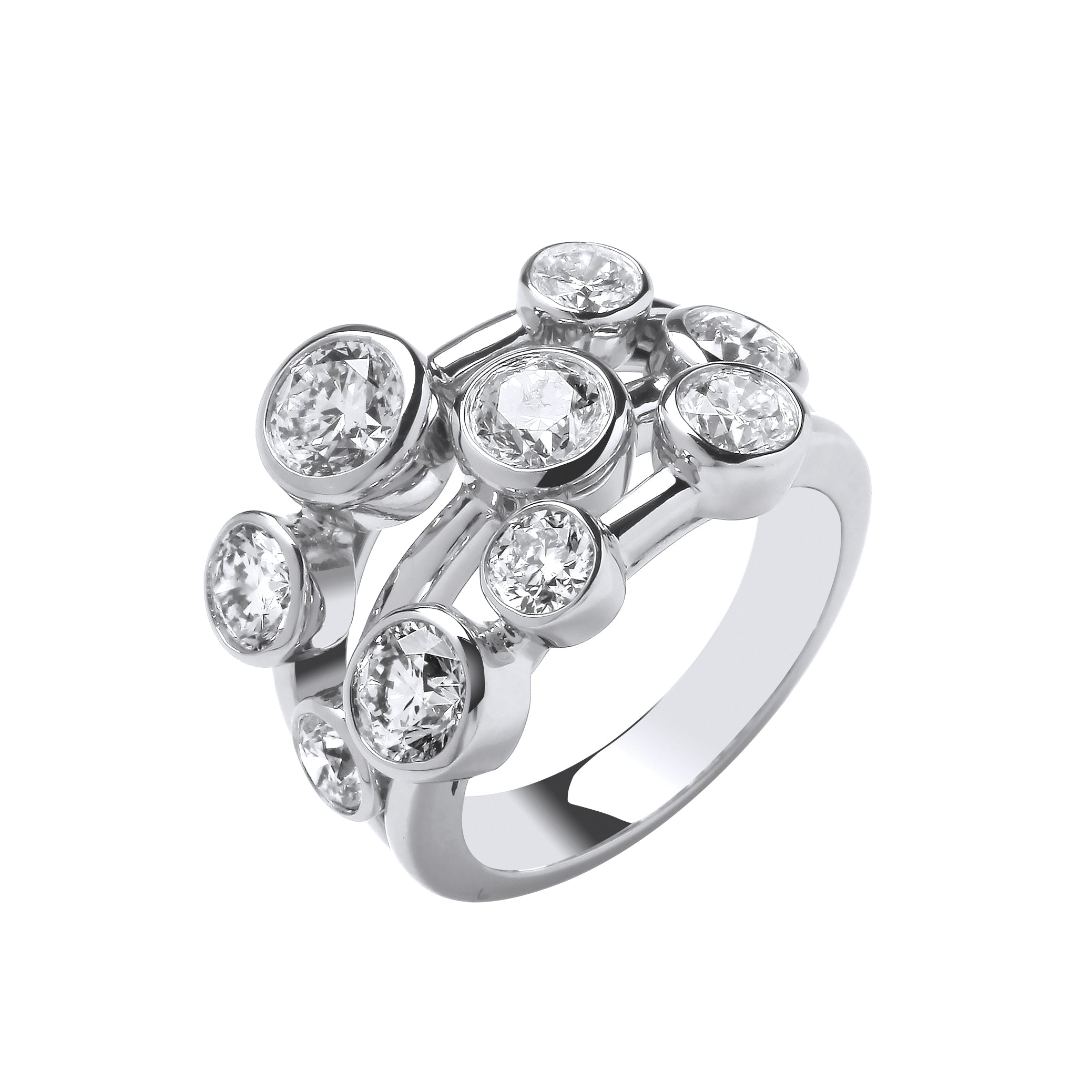 18ct White Gold 3.00ct Diamond Dress Ring
