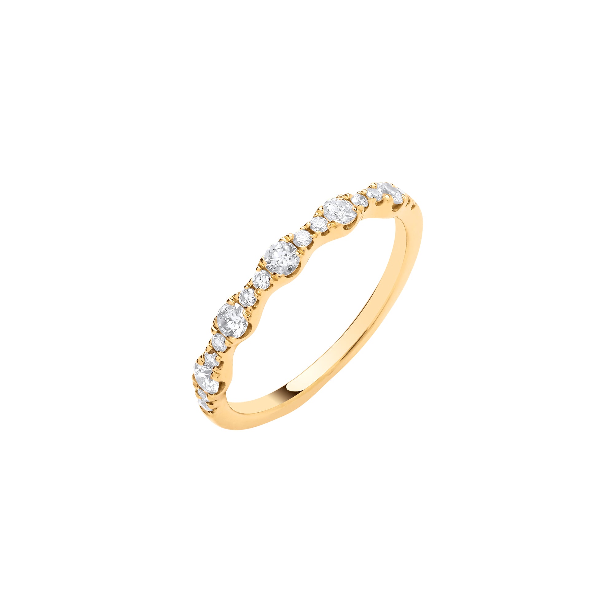 18ct Yellow Gold Half Eternity 0.40ct Diamond Ring