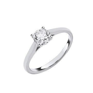 18ct White Gold 1.00ct Solitaire Lab Grown Diamond Ring IGI Certified