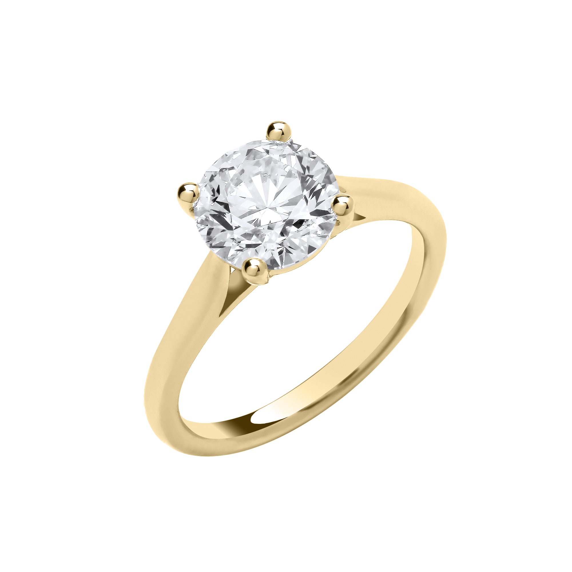 18ct Yellow Gold 2.00ct Solitaire Lab Grown Diamond Ring IGI Certified