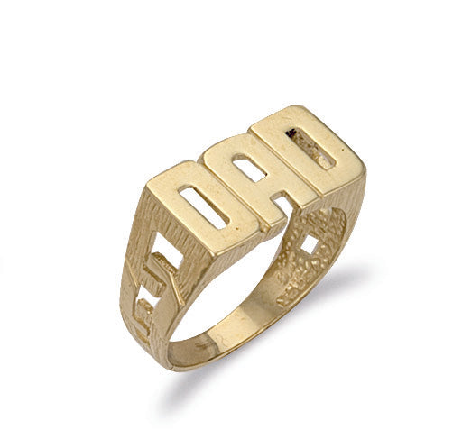 9ct Yellow Gold ID Sides Dad Ring