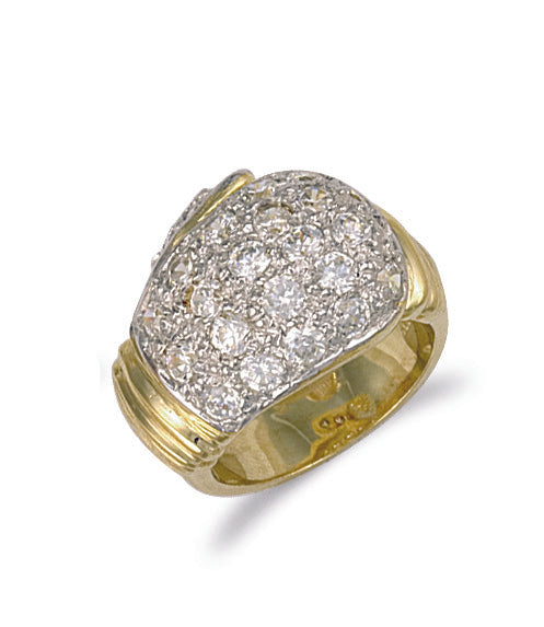 9ct Yellow Gold Cubic Zirconia Boxing Glove Ring