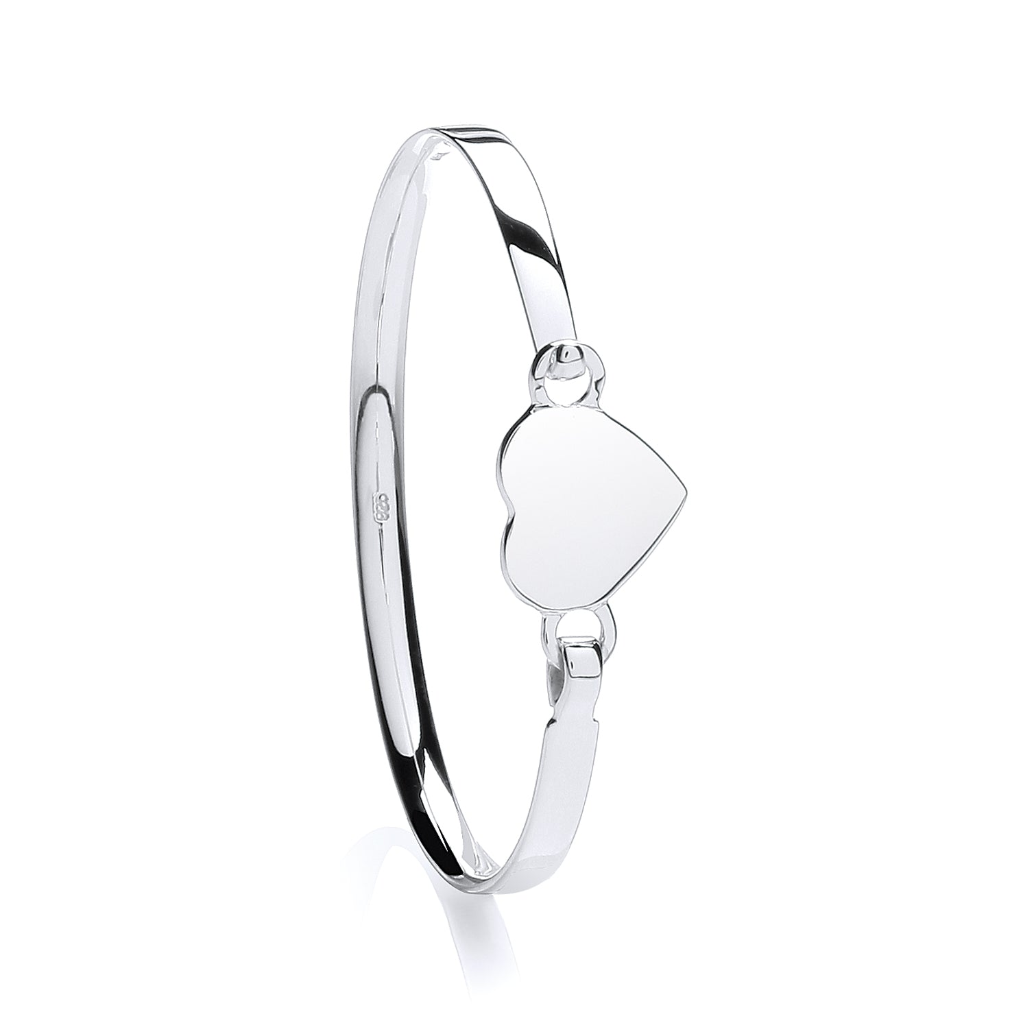 925 Sterling Silver Maiden Heart Bangle