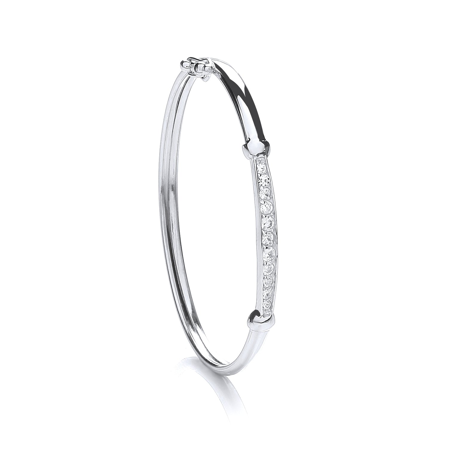 925 Sterling Silver Baby Cz Bangle