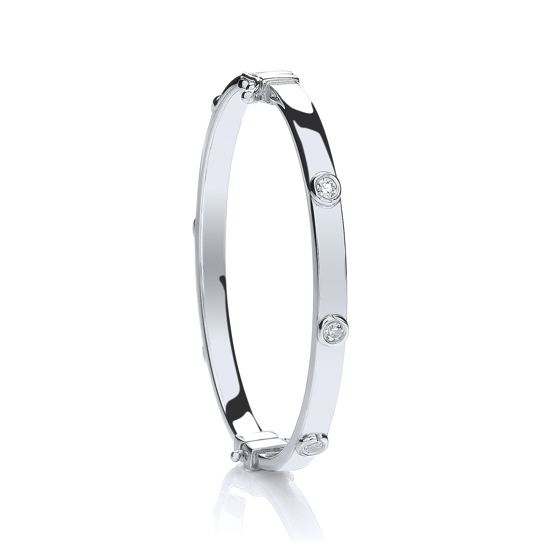 925 Sterling Silver Baby Cz Bangle