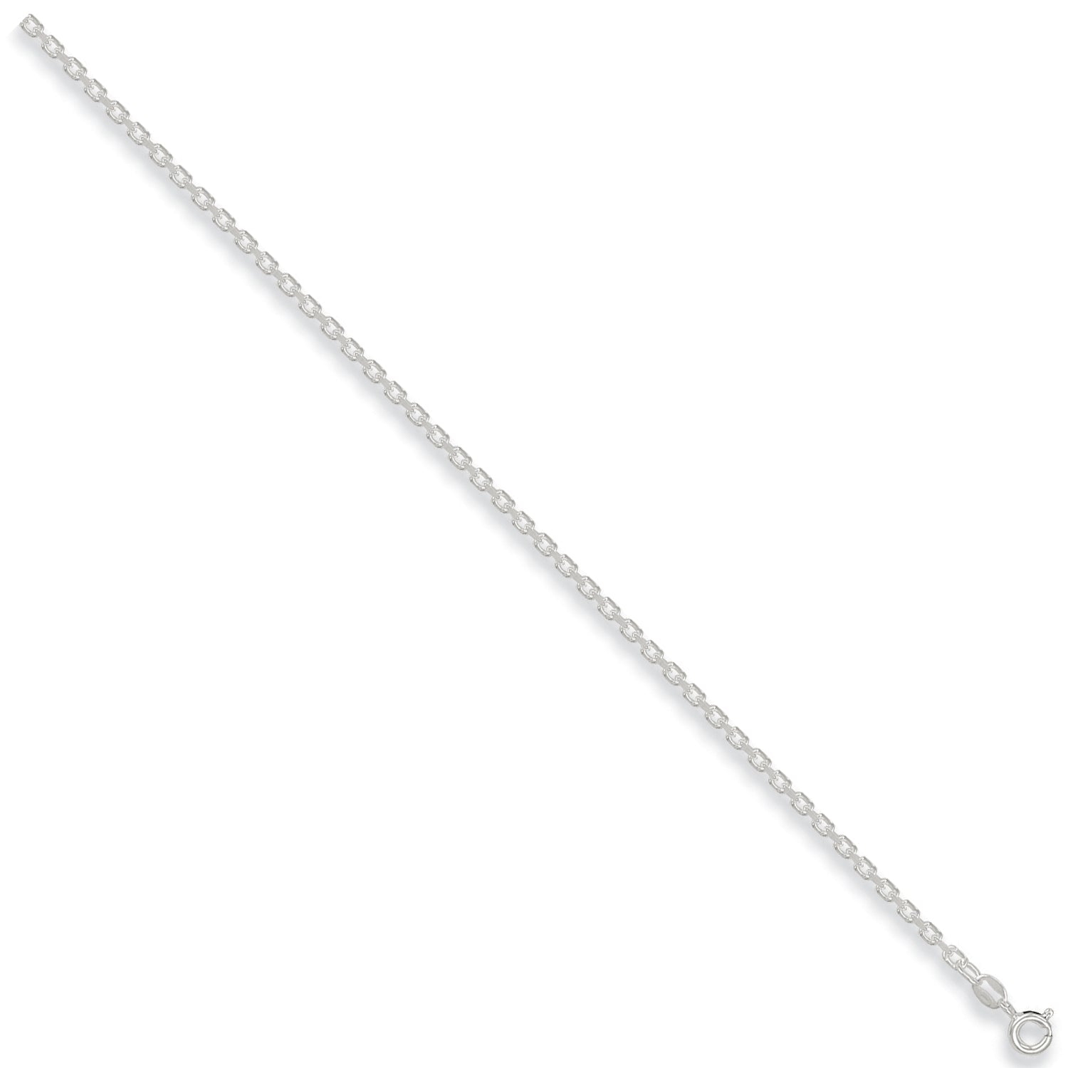 925 Sterling Silver 2.7mm Diamond Cut Belcher Chain