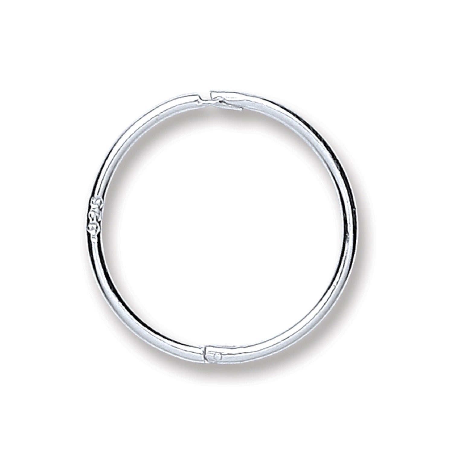 925 Sterling Silver 14mm Plain Hinged Sleepers
