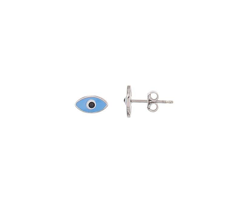 925 Sterling Silver Evil Eye Stud Earrings