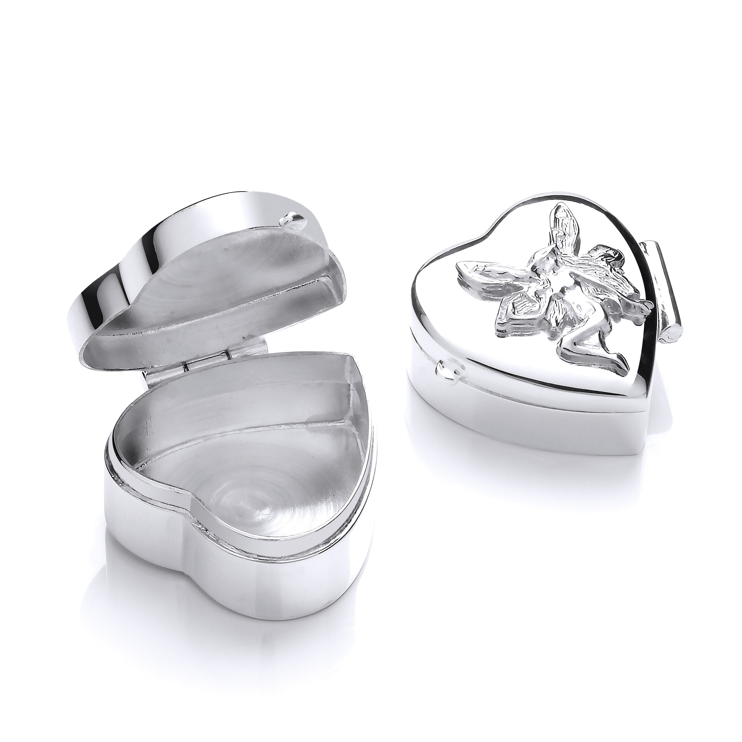 925 Sterling Silver Angel Trinket (Pill) Heart Box