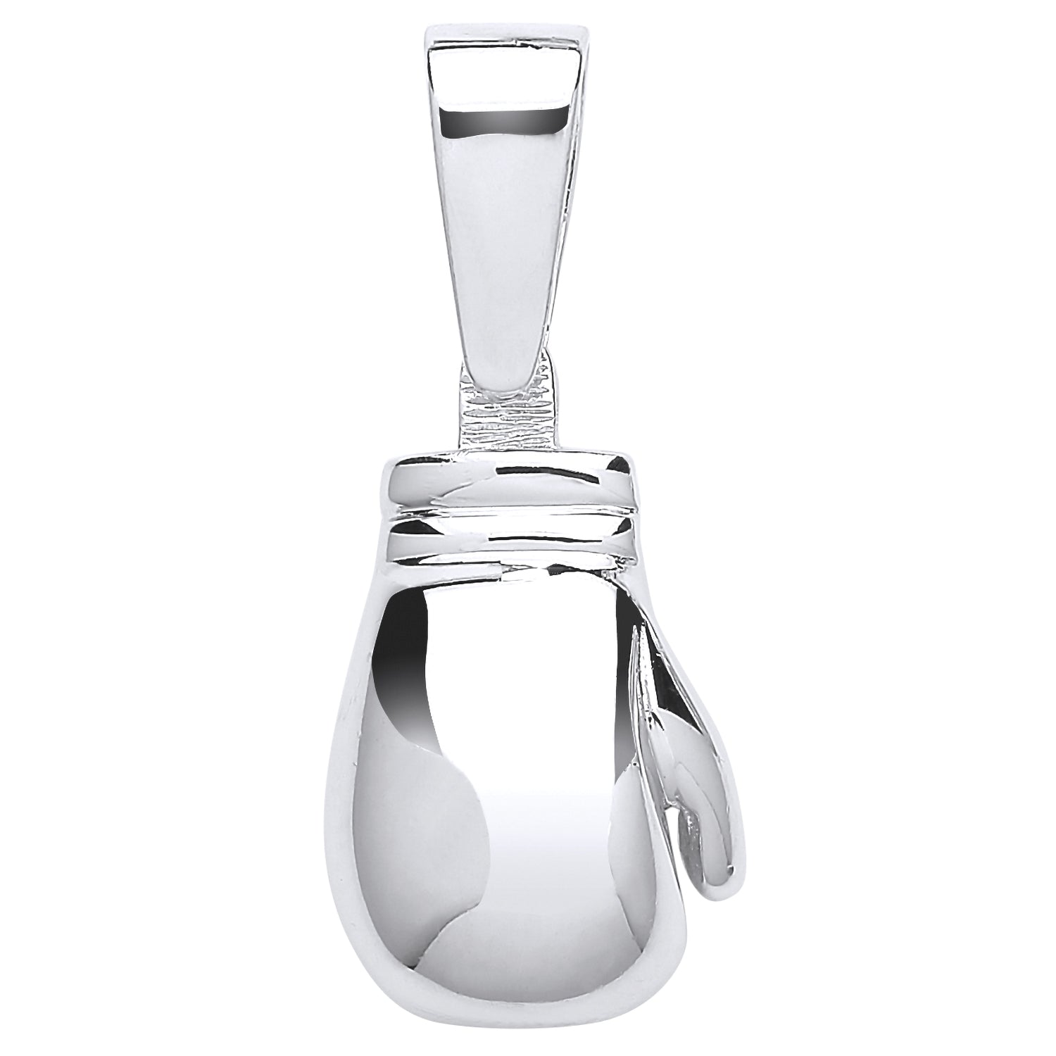 925 Sterling Silver Plain Large Boxing Glove Pendant