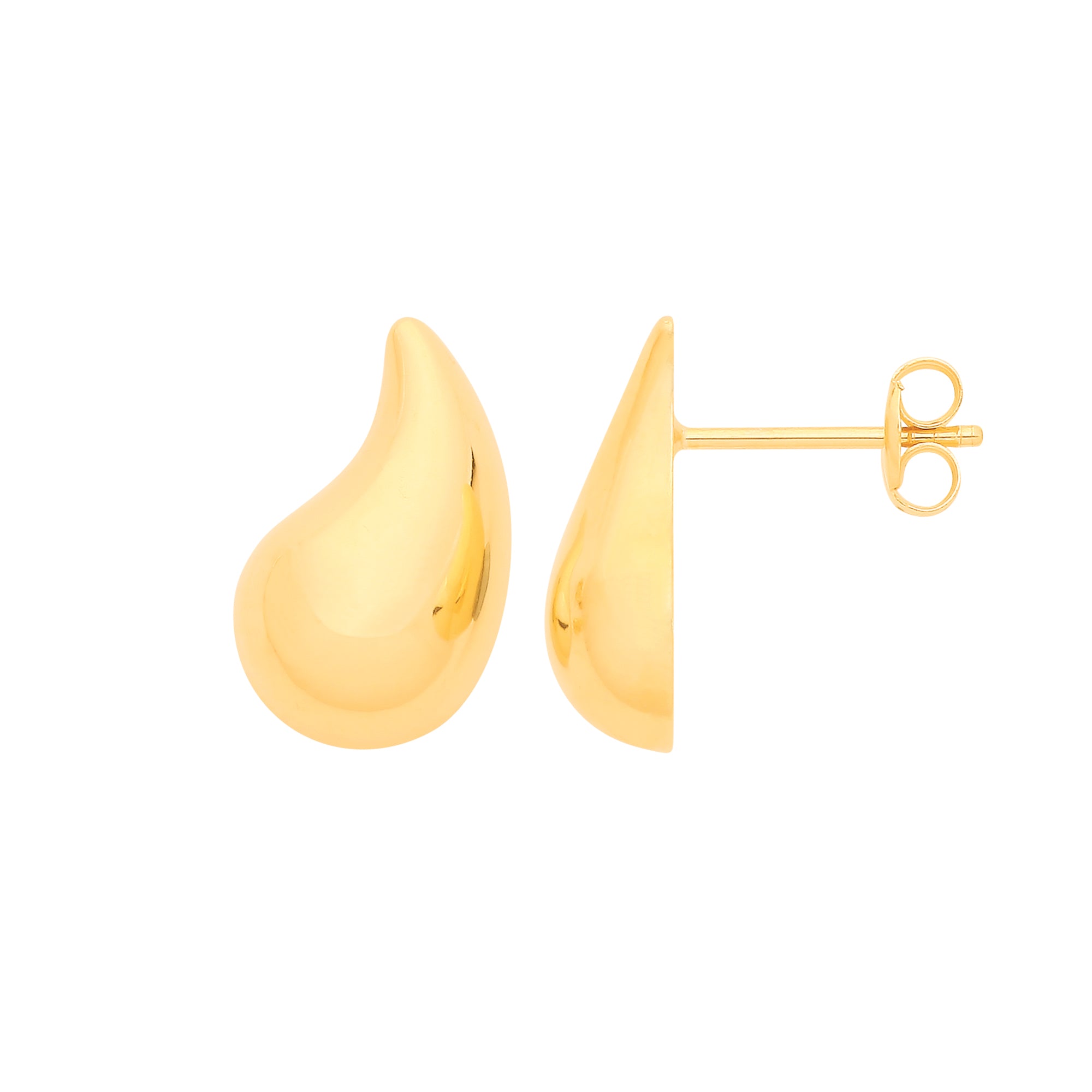 9ct Yellow Gold Tear Drop Stud