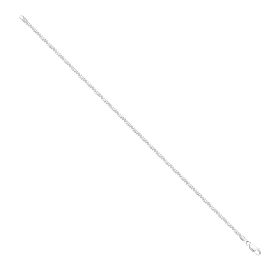 925 Sterling Silver Propeller Link Anklet