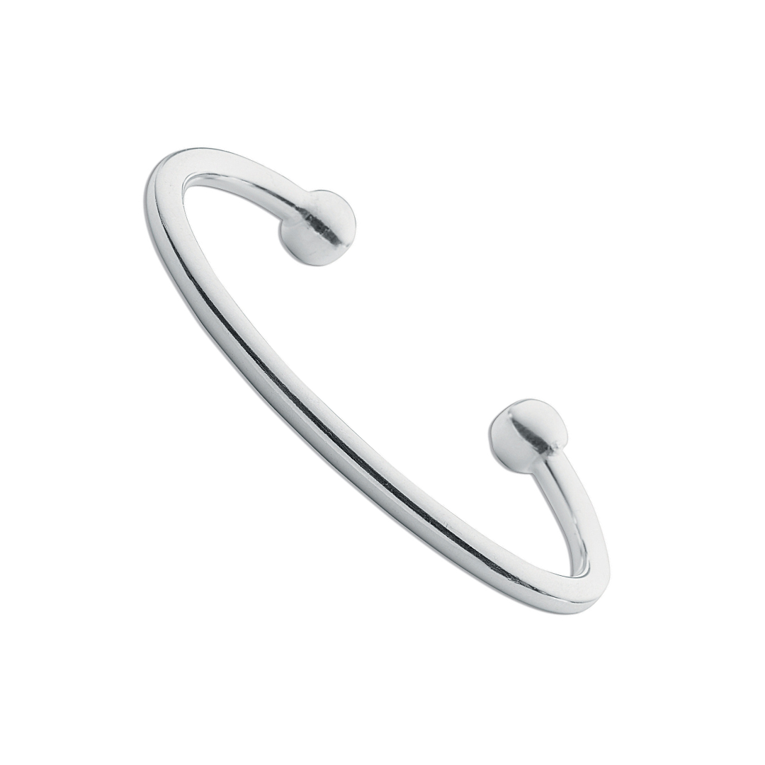 925 Sterling Silver 5mm Torque Bangle
