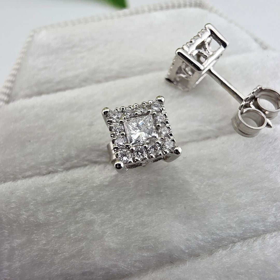 18ct White Gold 0.50ct Diamond Stud Earrings