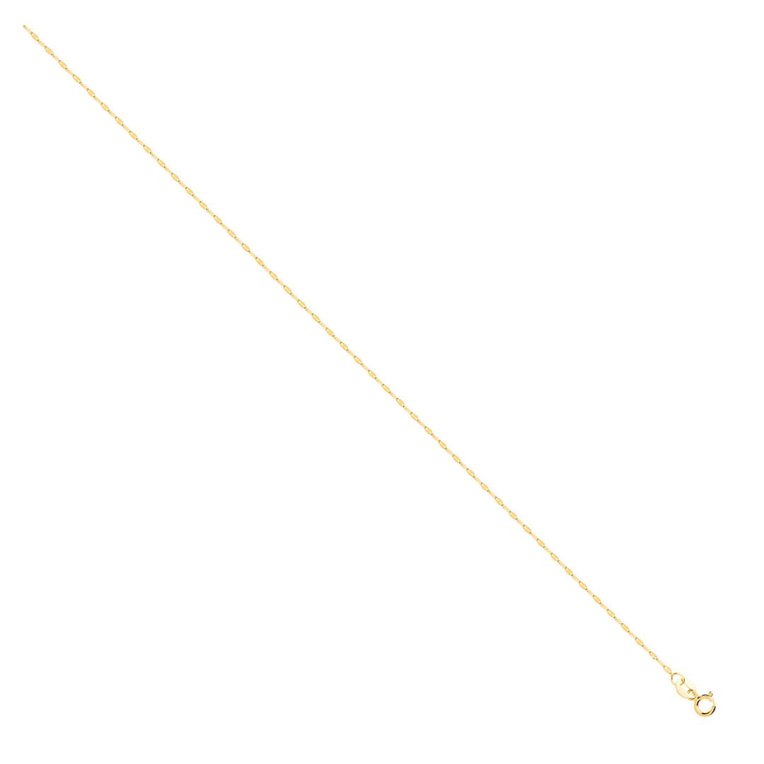 9ct Yellow Gold Mirror Link Chain