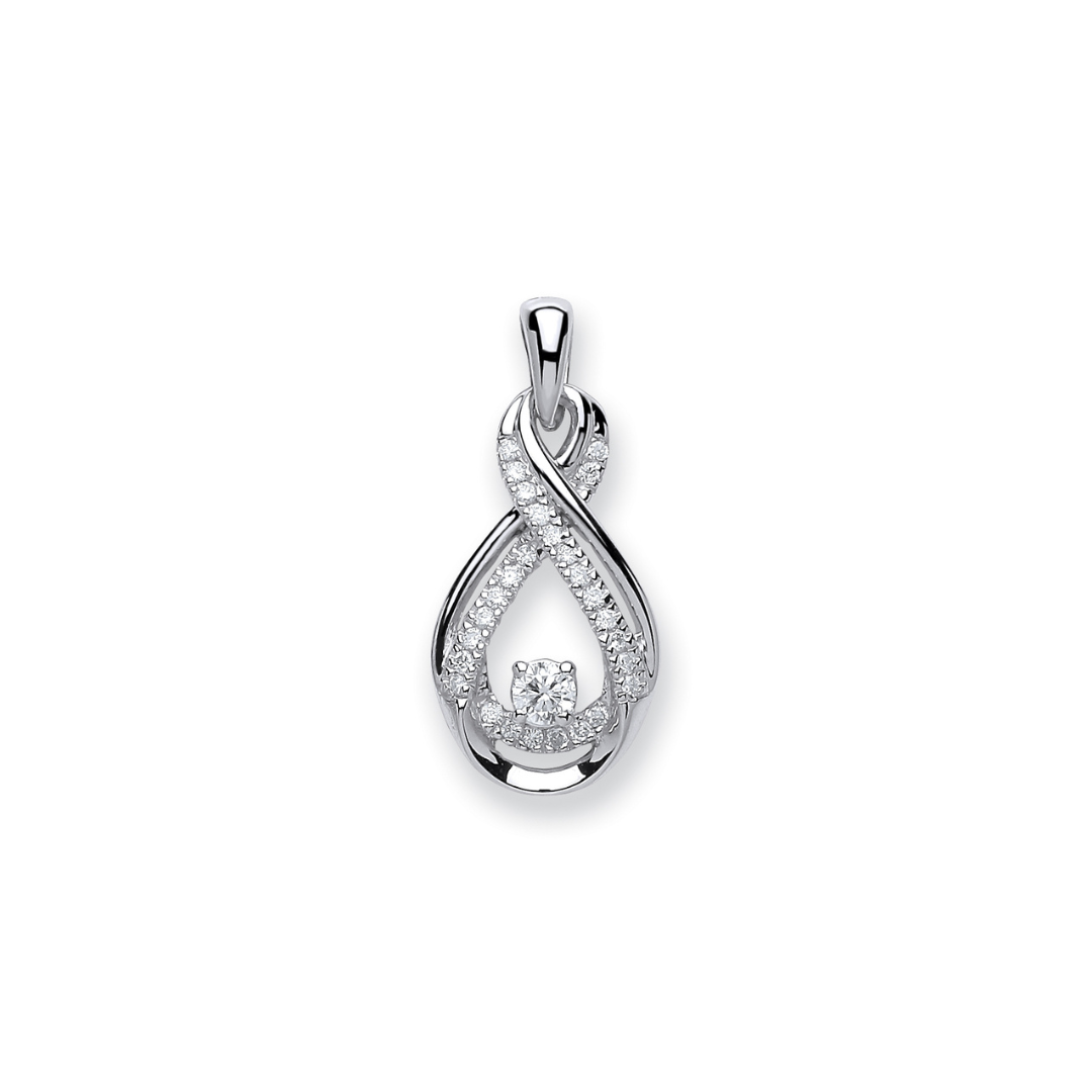 9ct White Gold 0.20ct Diamond Pendant