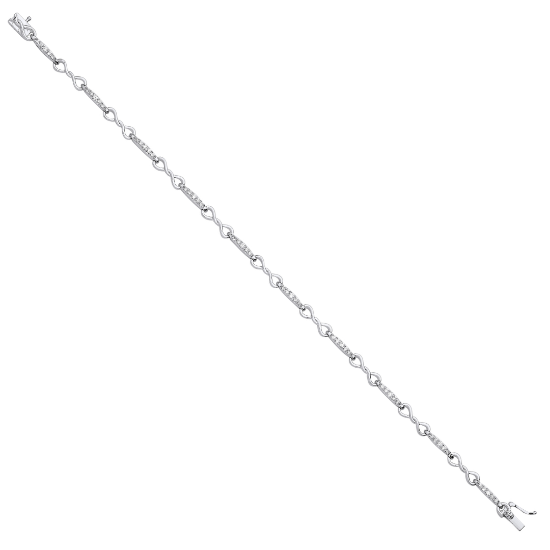 9ct White Gold 0.50ct Diamond Bracelet