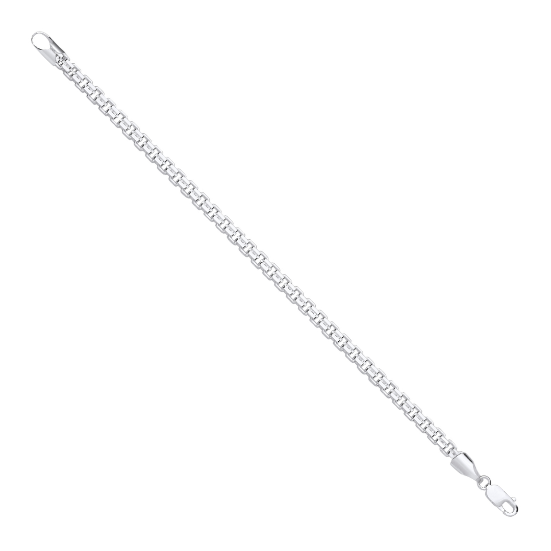 925 Sterling Silver 4.9mm Cage Gents Bracelet