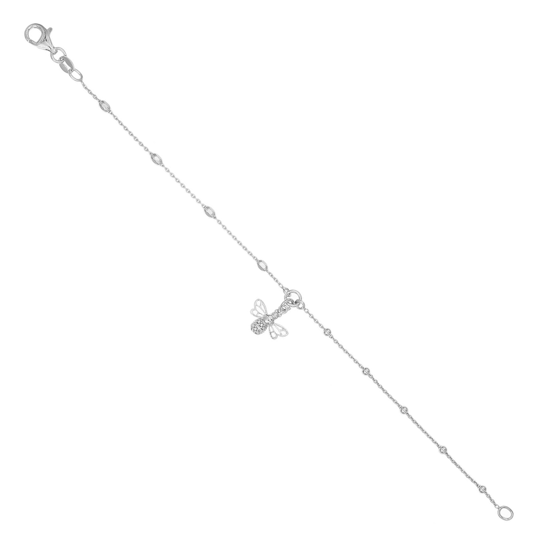 925 Silver Bumble Bee Anklet