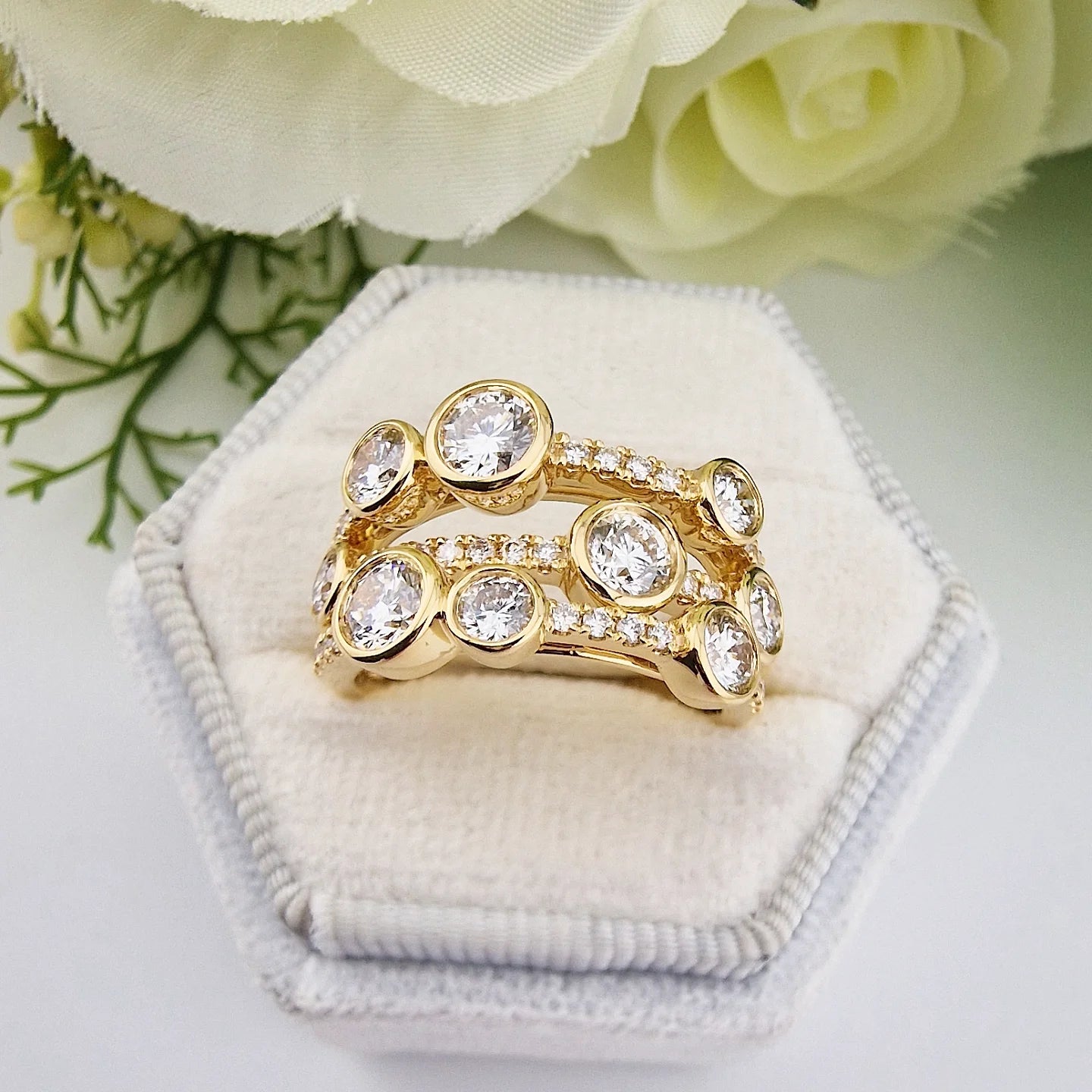 18ct Yellow Gold 1.60ct Diamond Dress Ring