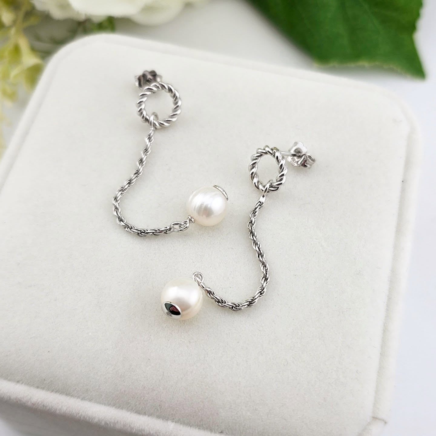 925 Sterling Silver Pearl Drop Earrings