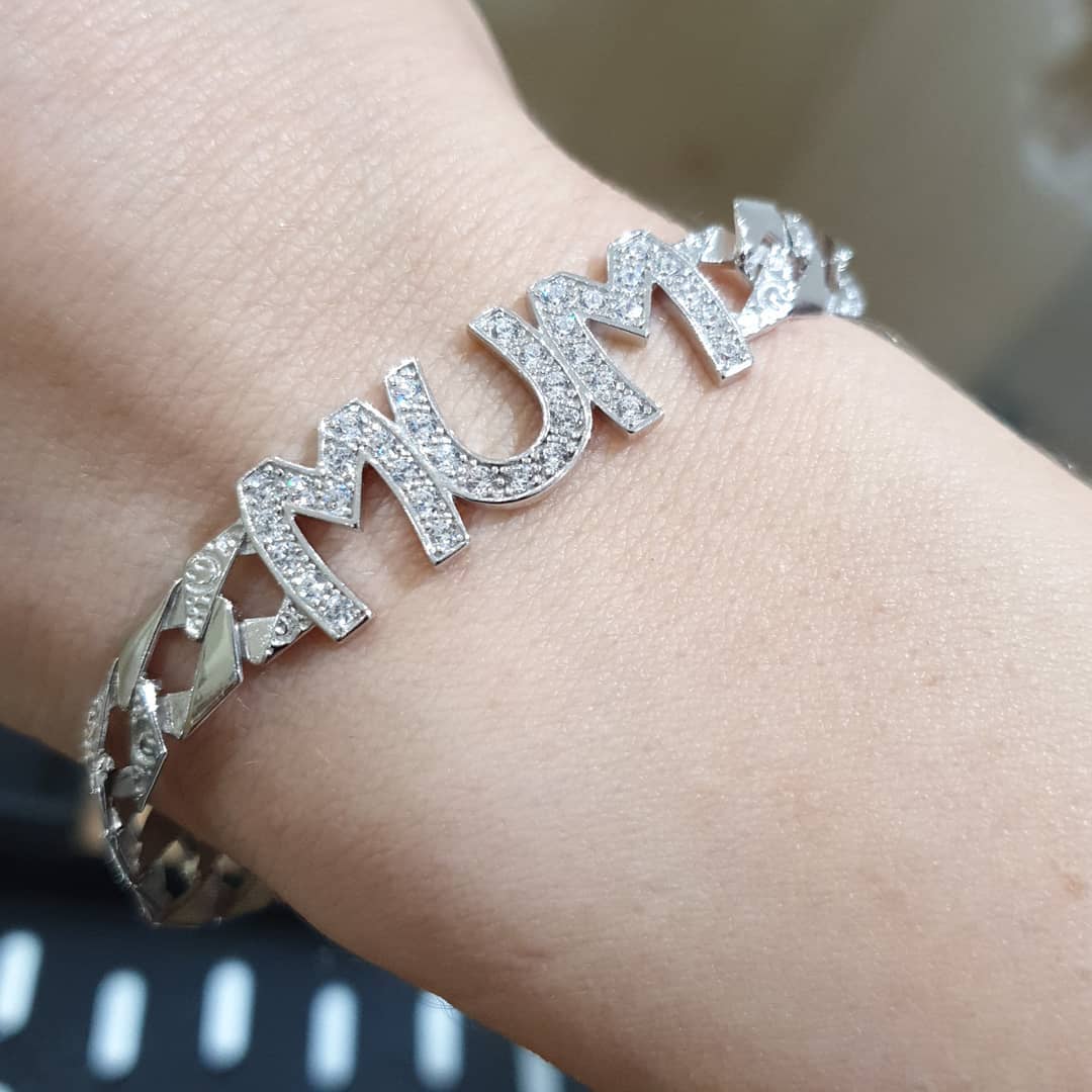 925 Sterling Silver Mum Bracelet