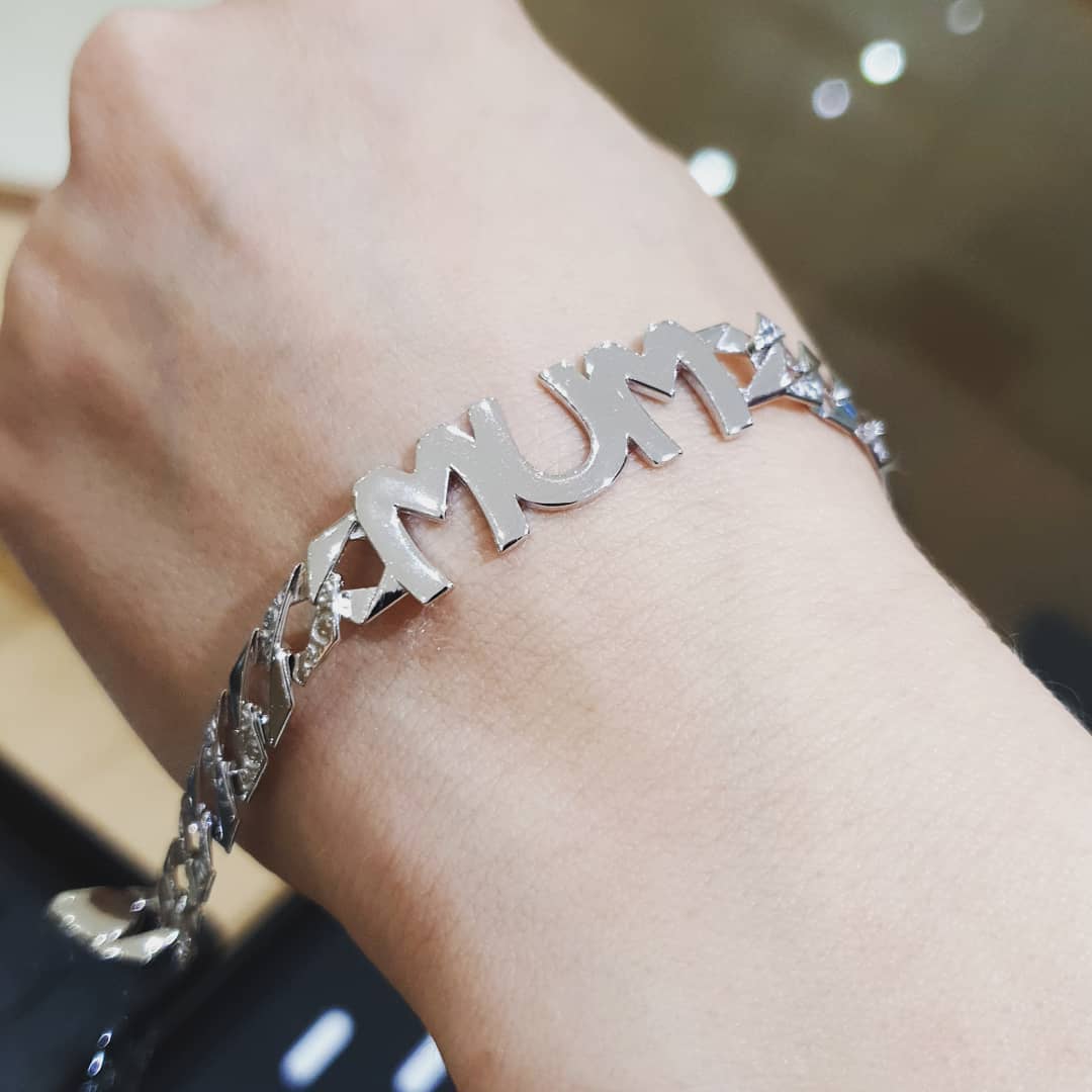 925 Sterling Silver Mum Bracelet