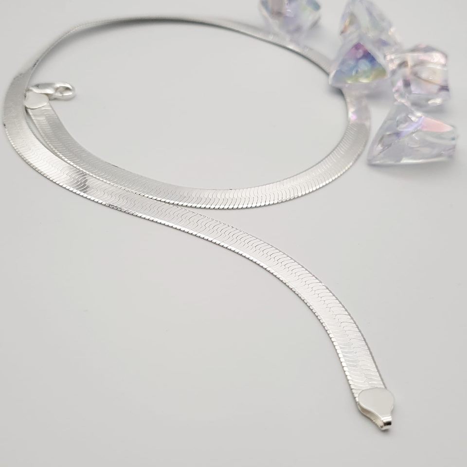 925 Sterling Silver 7mm Herringbone Chain