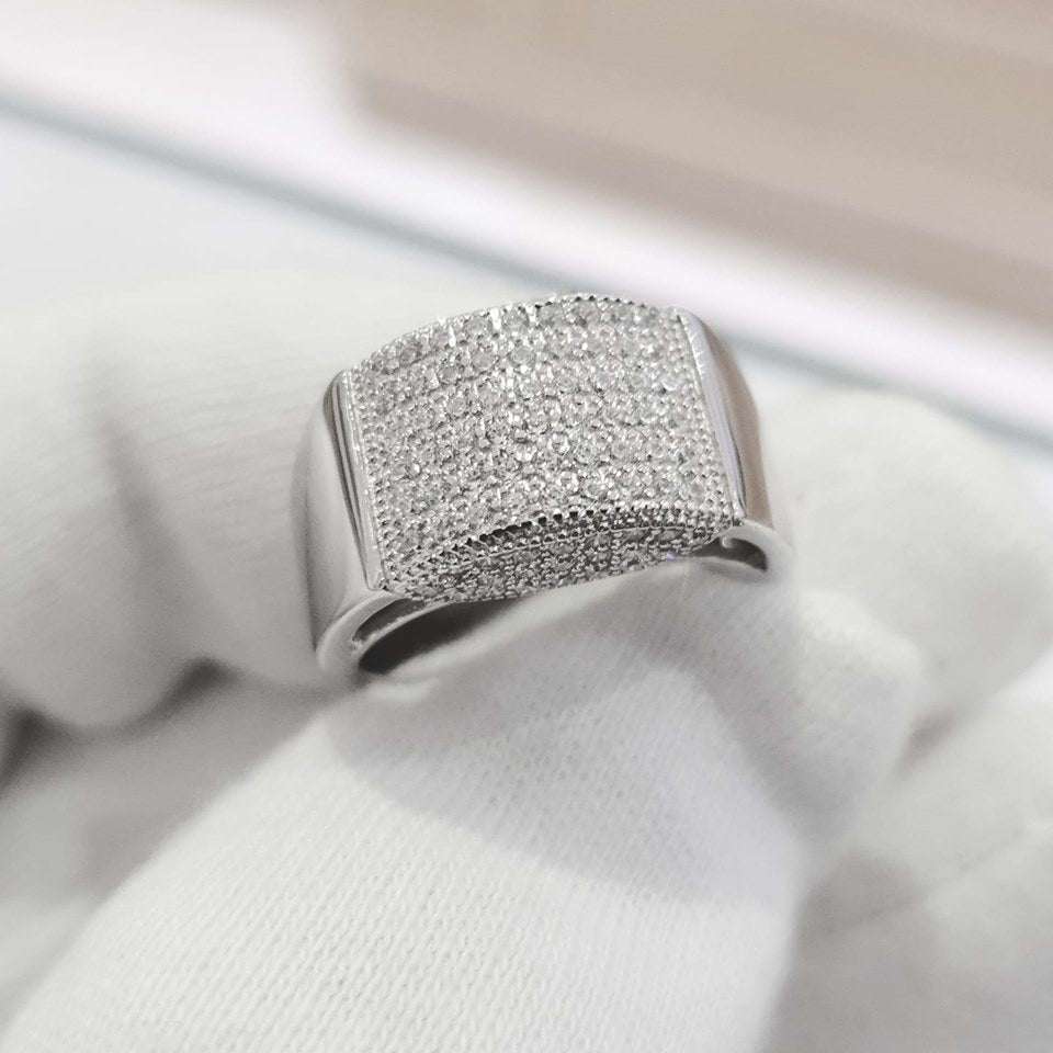 925 Sterling Silver Micro-Pave Cz Ring
