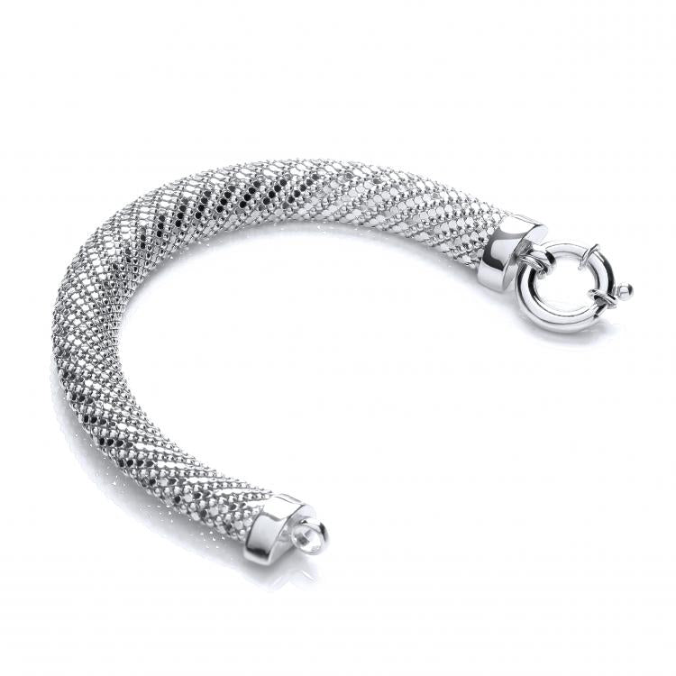 925 Sterling Silver Mesh Bracelet J-Jaz