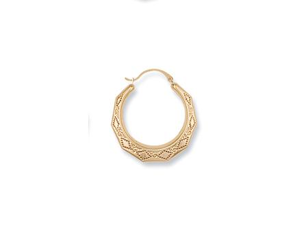 9ct Yellow Gold 28mm Diamond Cut Creoles