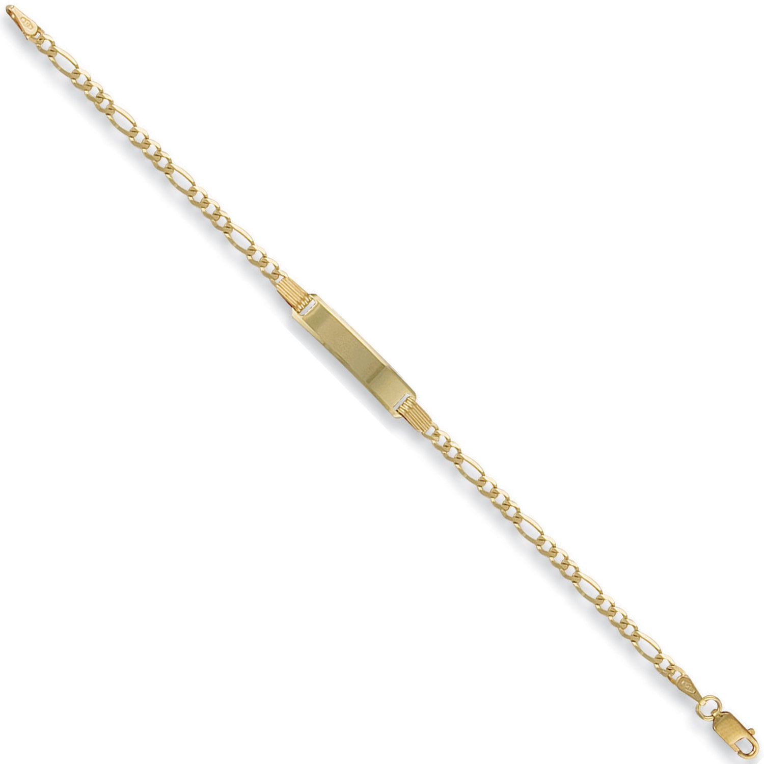 9ct Yellow Gold Childs / Ladies Figaro ID Bracelet