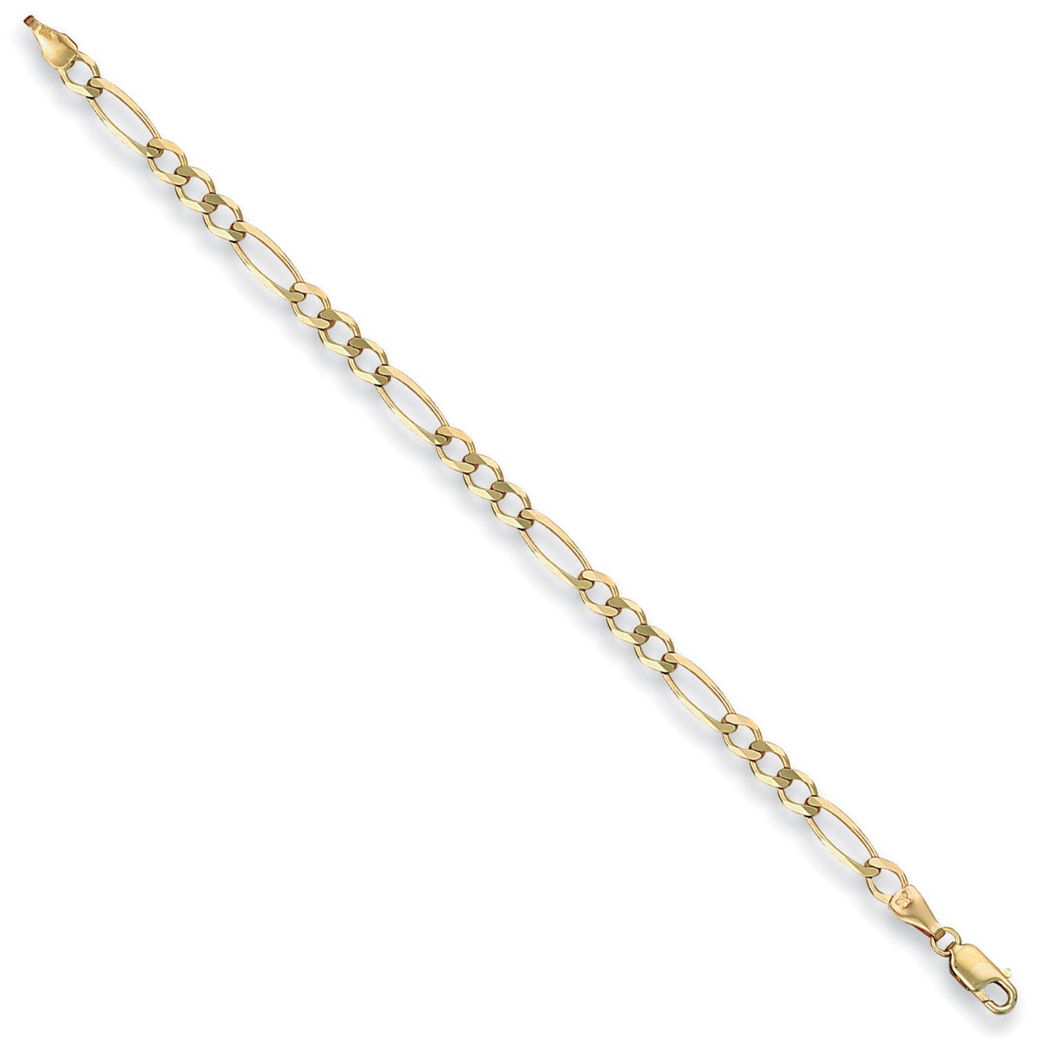 9ct Yellow Gold 4.4mm Economy Figaro Chain