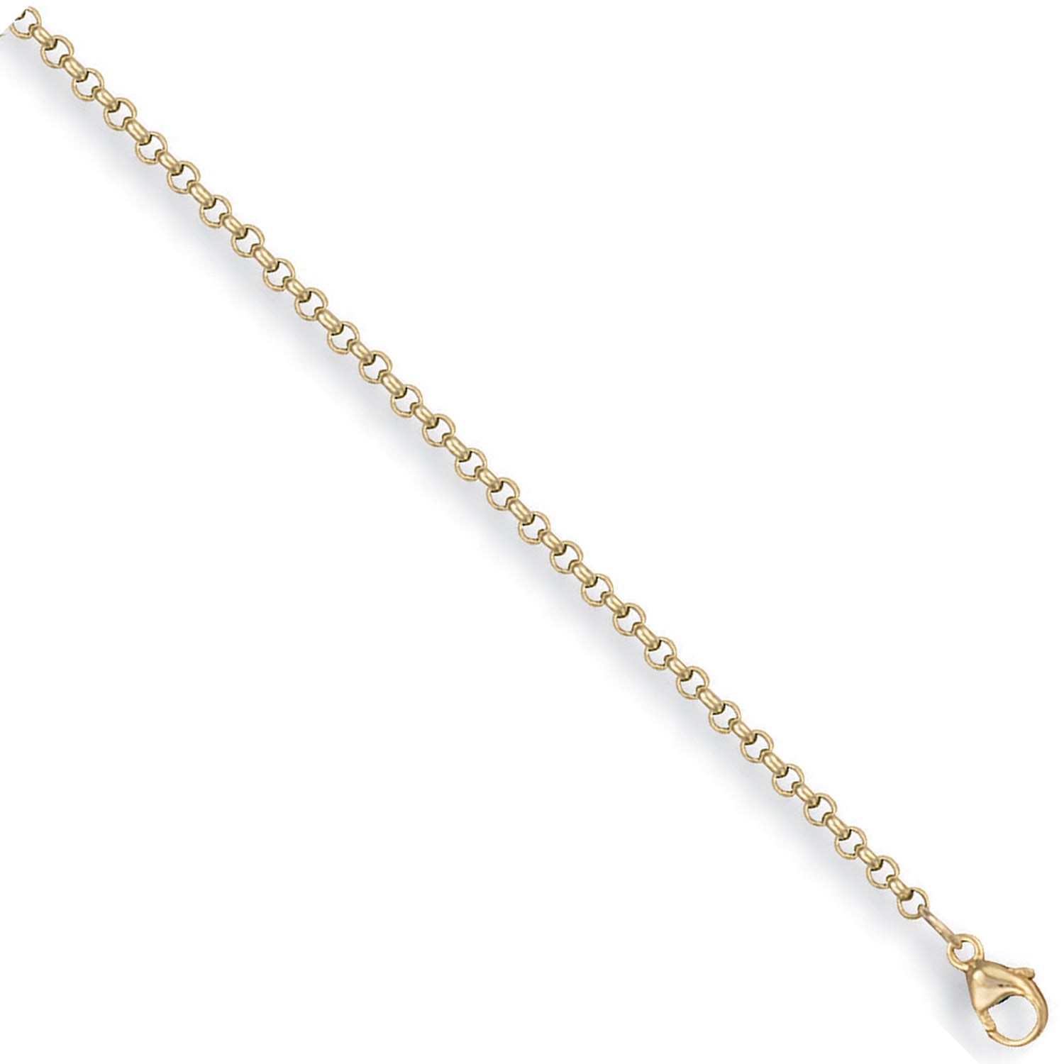 9ct Yellow Gold 2.5mm Round Belcher Chain