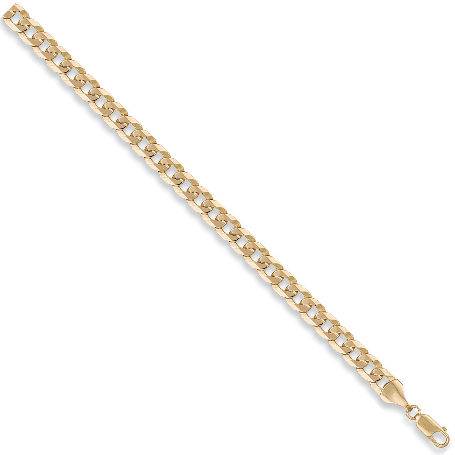 9ct Yellow Gold 6.7mm Thick Flat Curb Chain