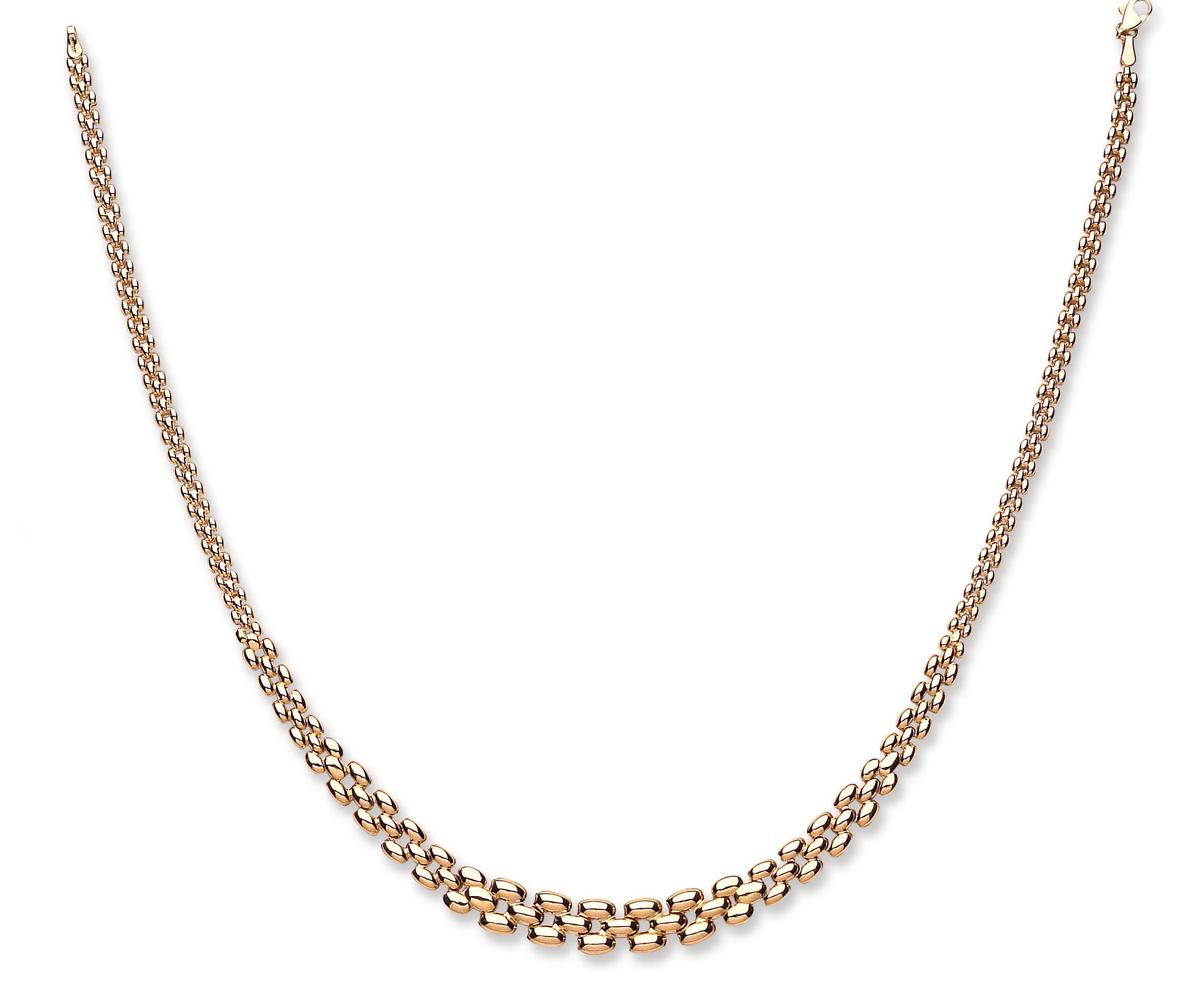 9ct Yellow Gold Graduated Panther Collarette