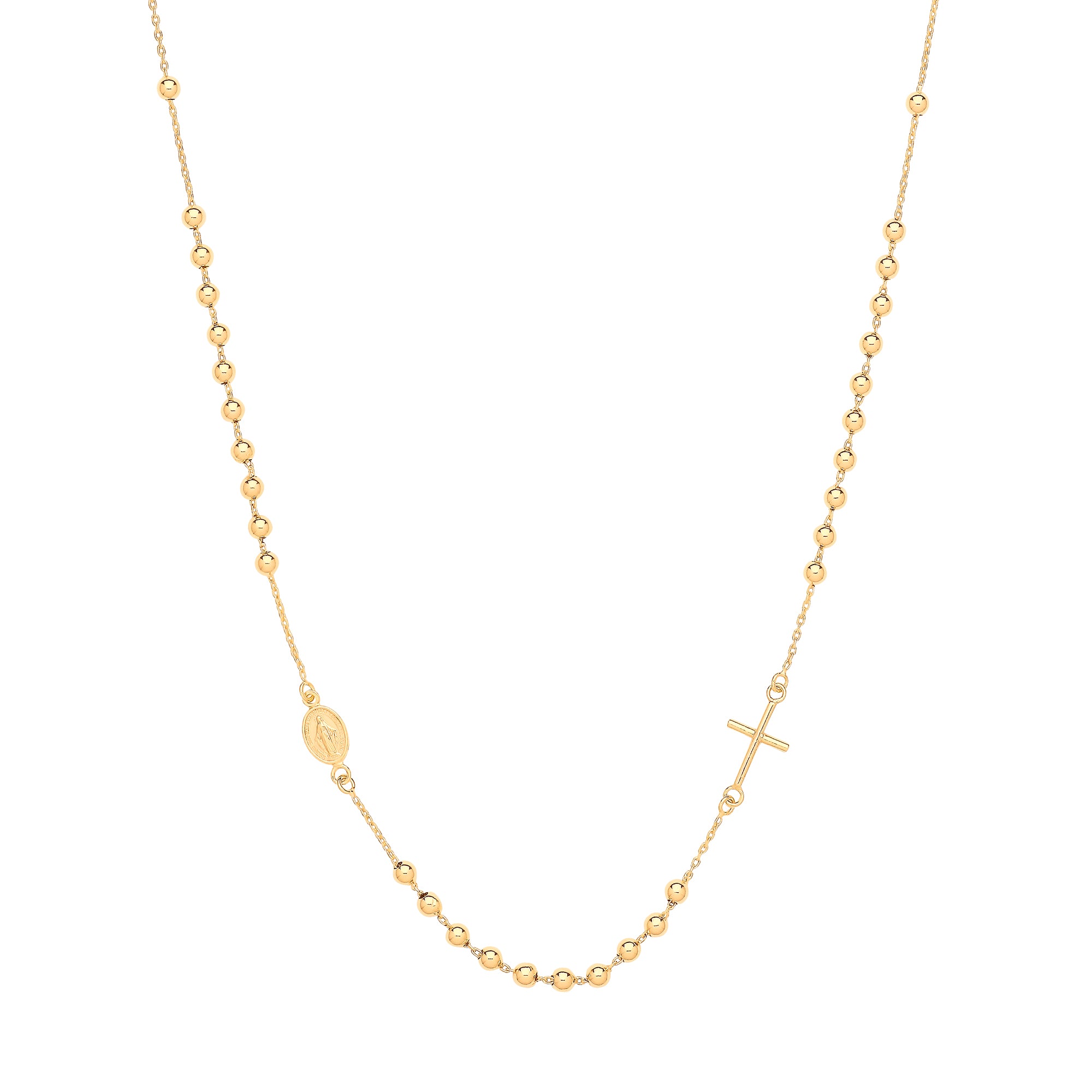 9ct Yellow Gold Rosary Beads 18" (46cm)