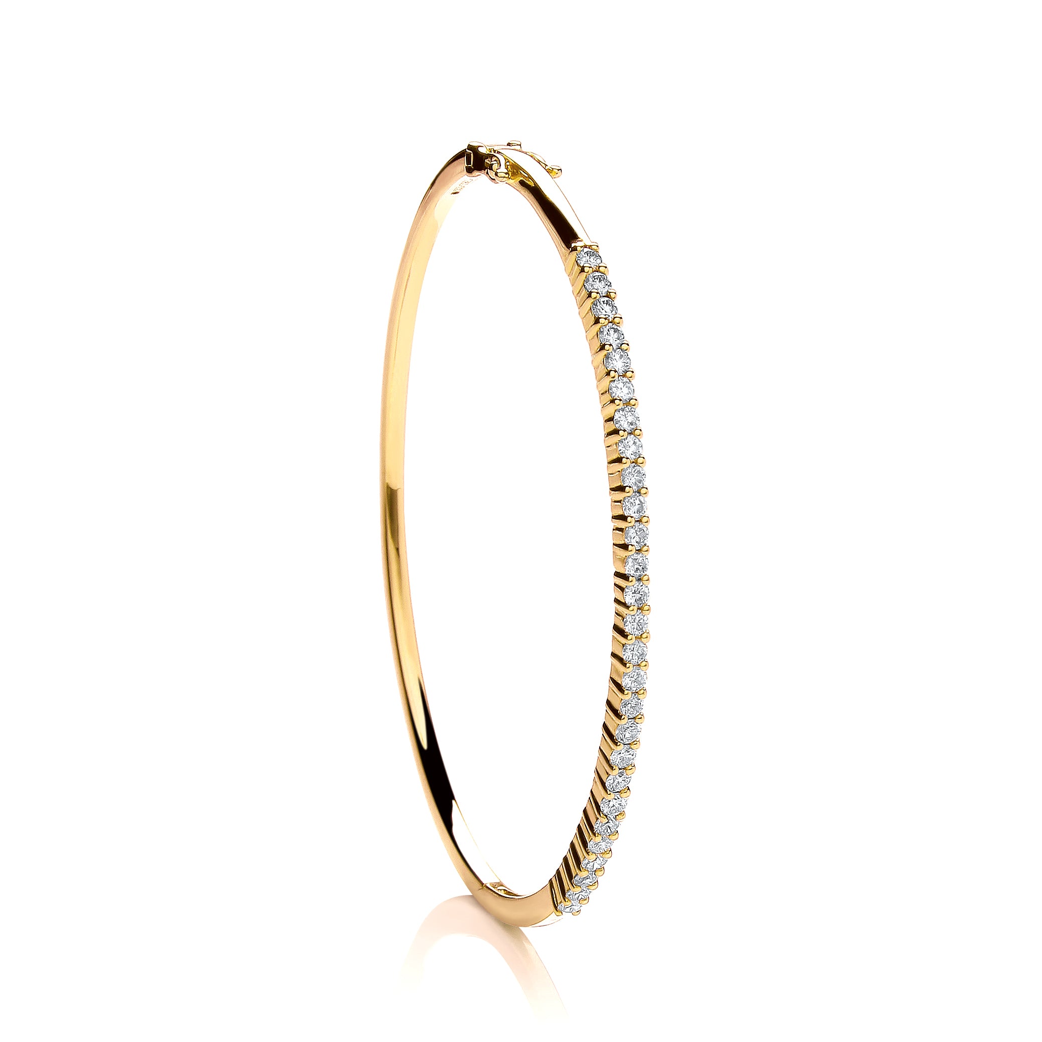 18ct Yellow Gold 1.10ct Diamond Bangle
