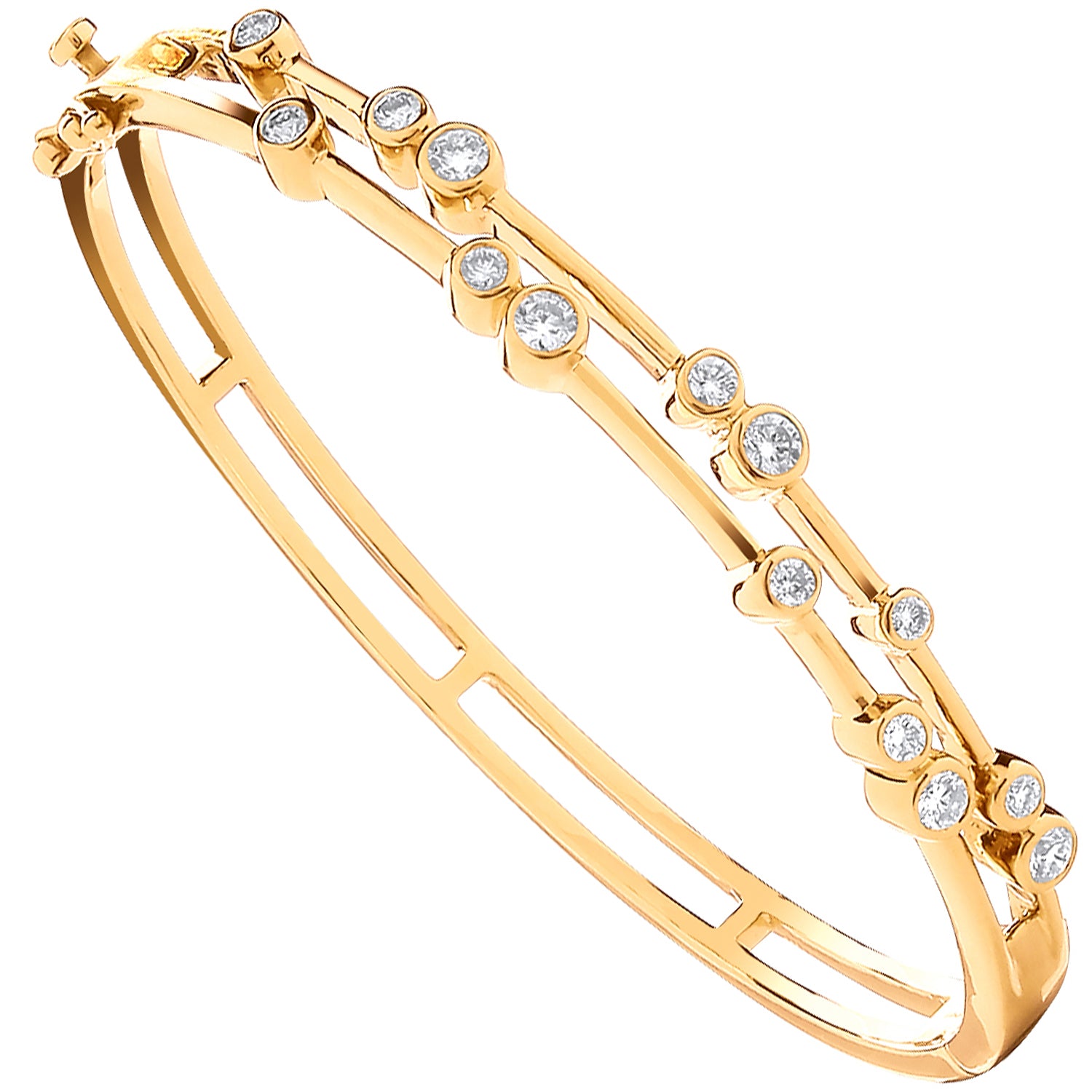 18ct Yellow Gold 1.00ct Dress Diamond Bangle