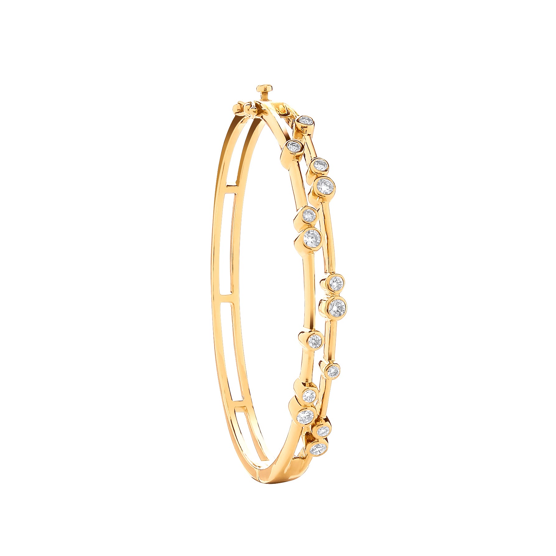 18ct Yellow Gold 1.00ct Dress Diamond Bangle