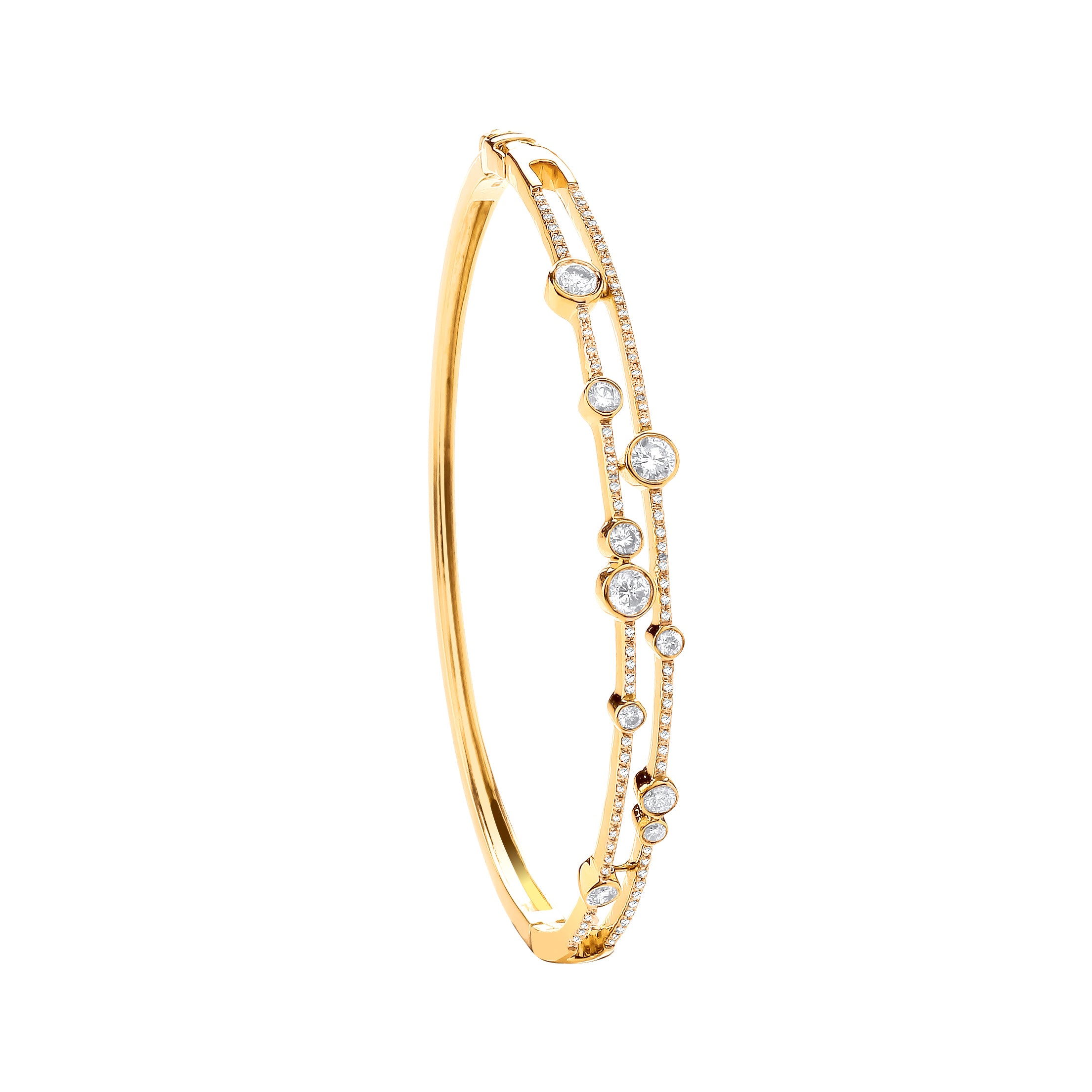 18ct Yellow Gold 1.00ct Dress Diamond Bangle