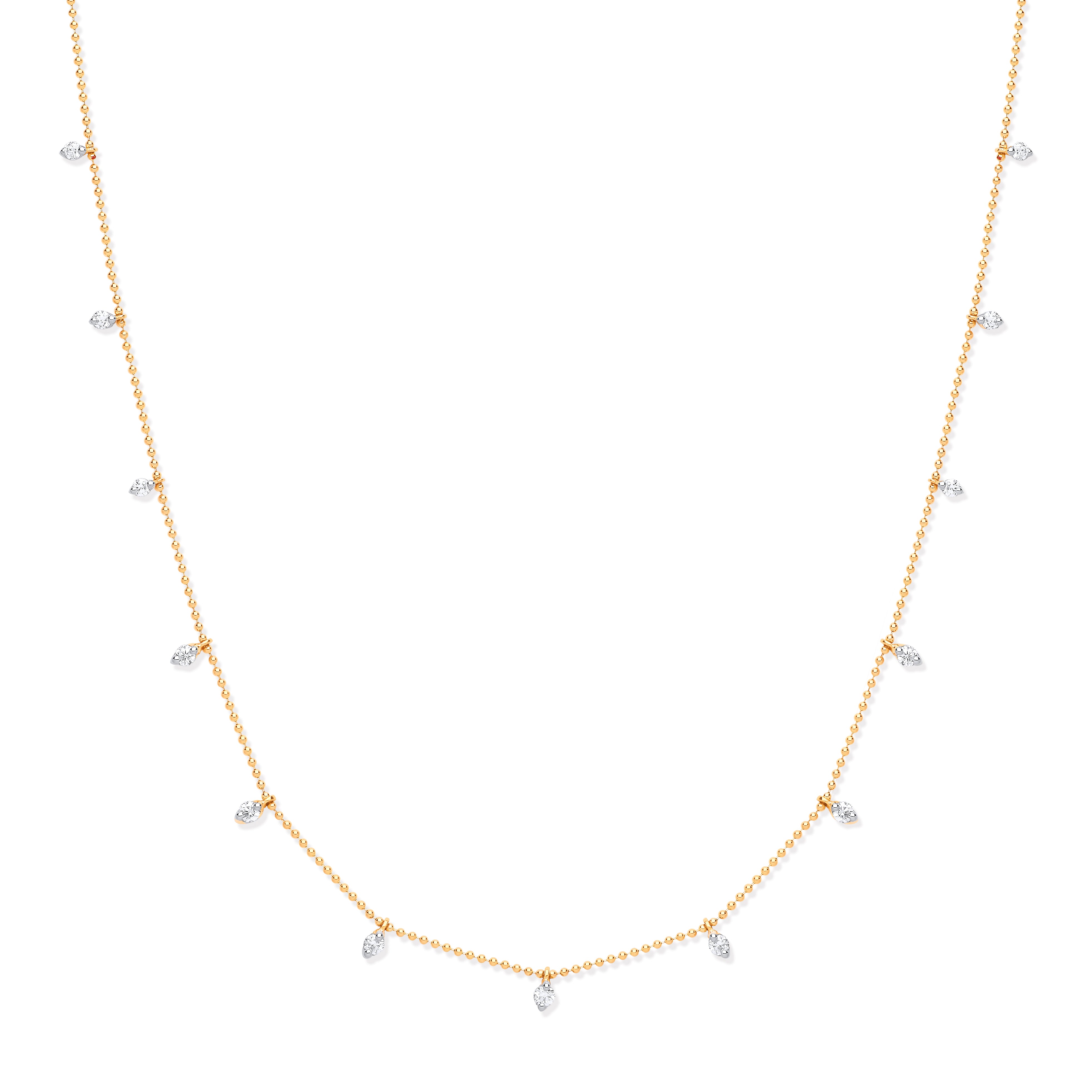 18ct Yellow Gold 0.50ct Diamond Set Chain