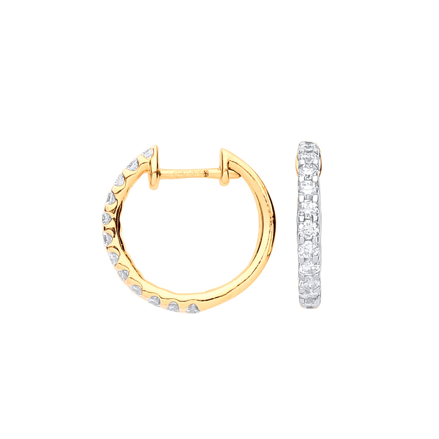 9ct Yellow Gold 0.52ct Diamond Earrings