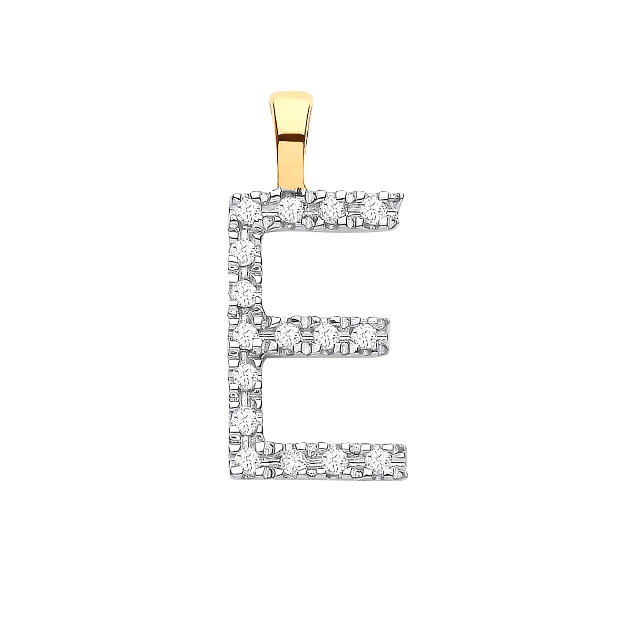 9ct Yellow Gold 0.05ct Diamond Initial Pendant